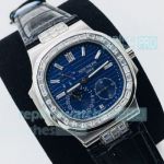 PPF Factory Patek Philippe 5724G Nautilus Stainless Steel with Diamond Replica Watch